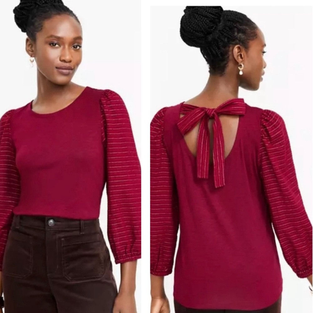 Loft Bow Back Shimmer Top
Loft Top